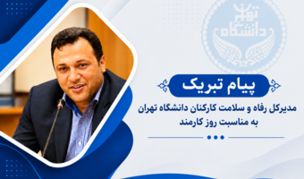 پیام تبریک مدیرکل رفاه و سلامت کارکنان دانشگاه تهران به مناسبت هفته دولت و روز کارمند