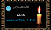 پیام تسلیت درگذشت پدر همکار اموردانشجویی دانشگاه تهران